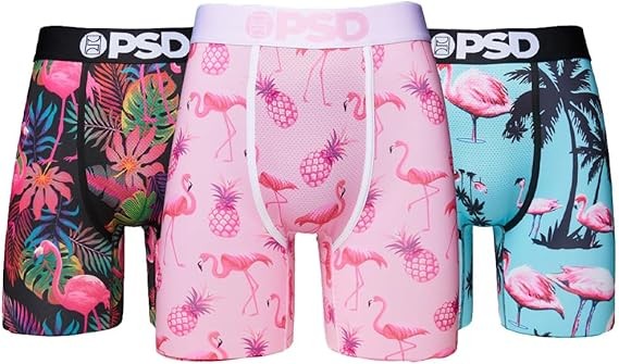 PSD Underwear Mens Tropic Volt Boxer Brief 3-Pack
