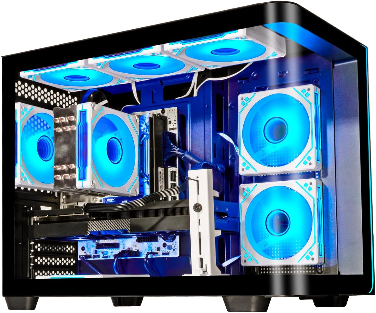 Gaming Desktop PC, Ryzen 7 9800X3D, RTX 5070 12GB, 16GB DDR5 RAM, 1TB NVMe SSD, WiFi 6, High-Performance Gaming Computer for AAA Games, Streaming, Video Editing