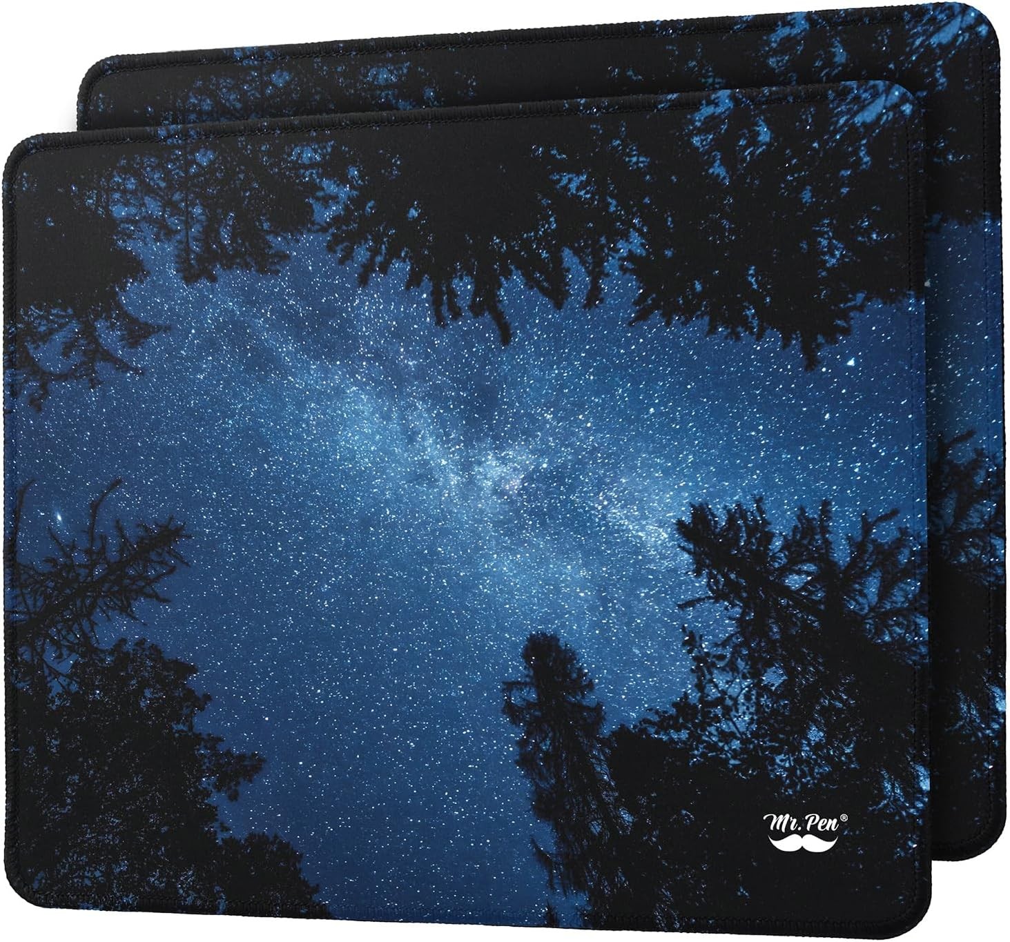 Mr. Pen- Mouse Pad, 12.5"x 10.5", 2 Pack, Night Sky, Laptop and Computer Mouse Pad Gaming, Anti-Slip Rubber Base