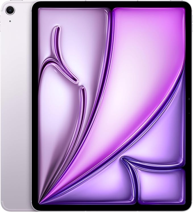 Apple 13-inch iPad Air (M3): Designed for Apple Intelligence, Liquid Retina Display, 12MP Front/Back Camera, Wi-Fi 6E + 5G Cell Phone Communication, Touch ID, All-Day Battery