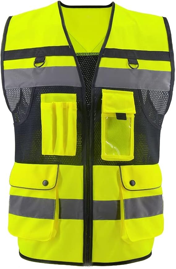 Safety Vest High Visibility Reflective Construction Vest for Men Women