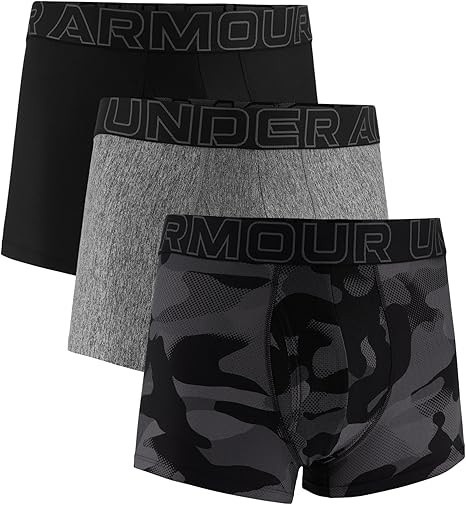 Under Armour Men's Performance Tech Trunk Boxerjock Brief Underwear, 3" Inseam, All-Day Comfort & Ultra-Soft, 3-Pack